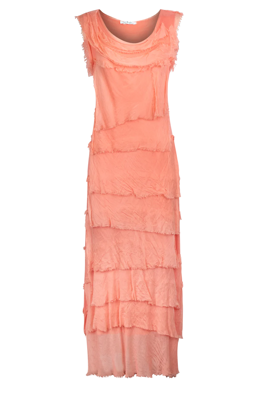 Maxi Italian Silk Solid Dress 60212
