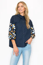 Blouse with Flower & Embroidery 33024