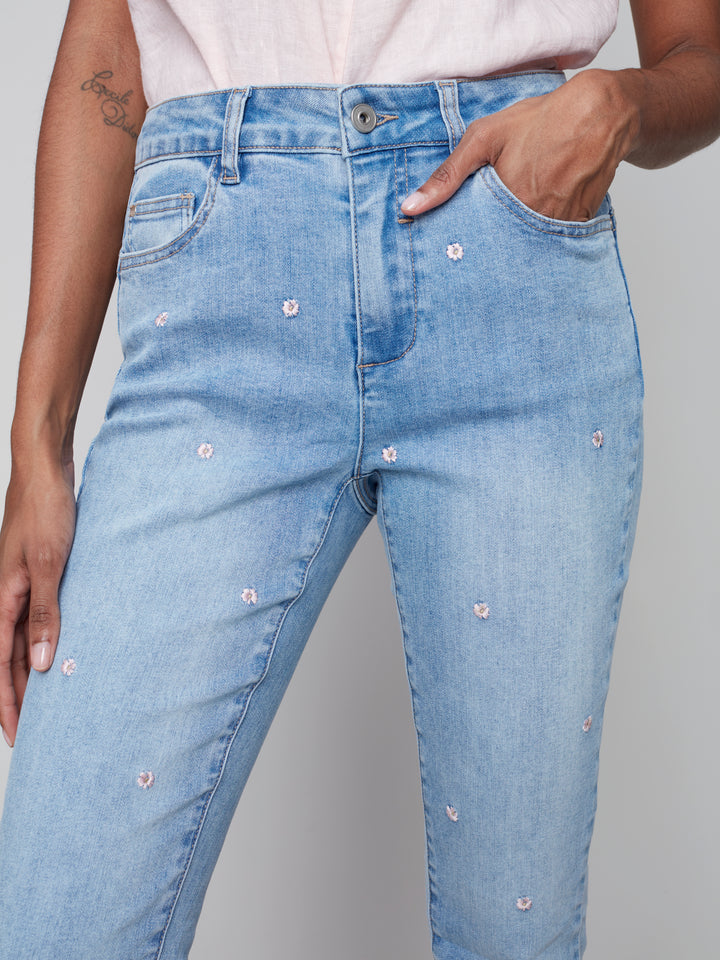 Jeans with Embroidery - C5396