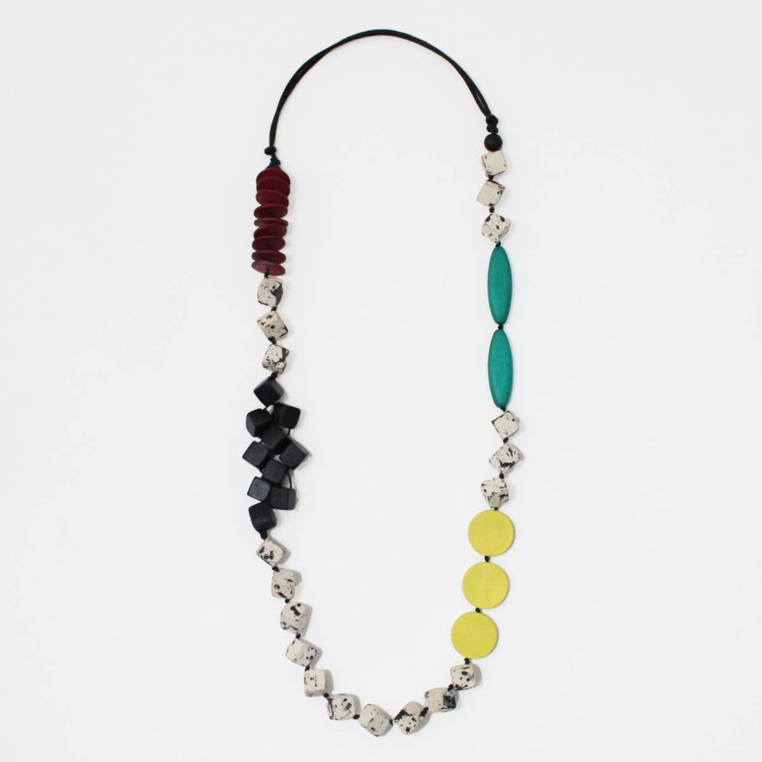 Multi Color Geometric Madelyn Statement Necklace