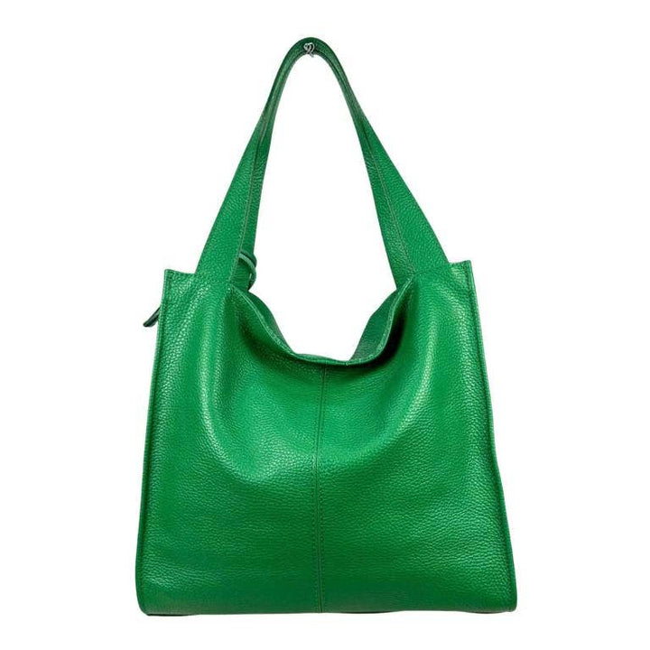 Leather Shopper Bag : Orange