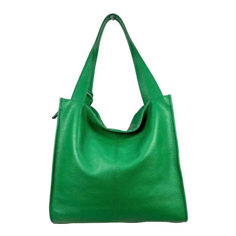 Leather Shopper Bag : Yellow