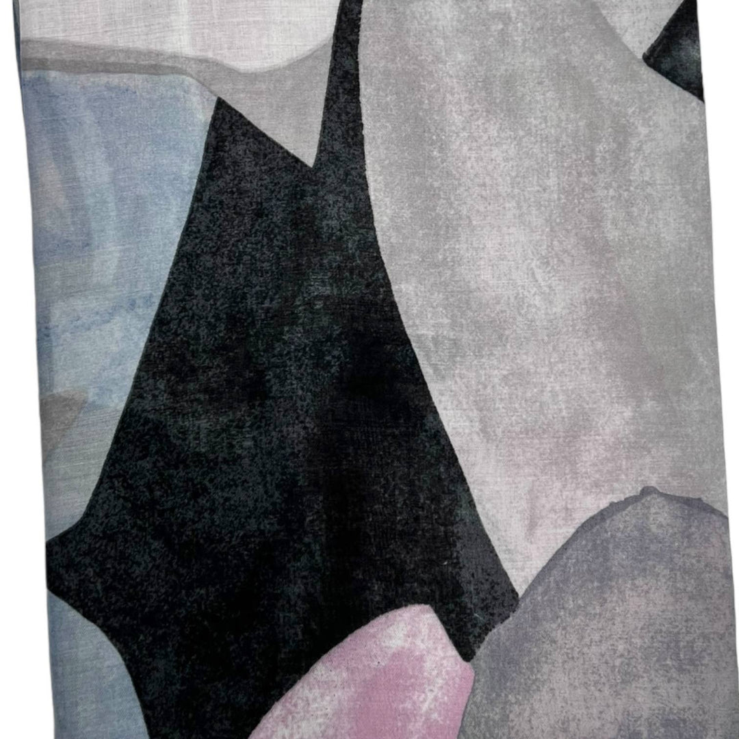 Soft Abstract painting scarf: Pink