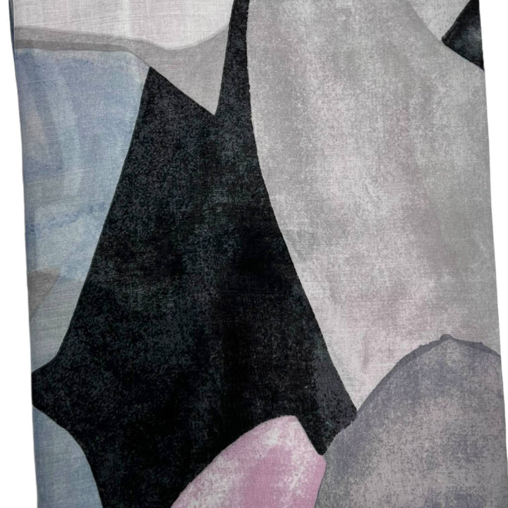 Soft Abstract painting scarf: Pink
