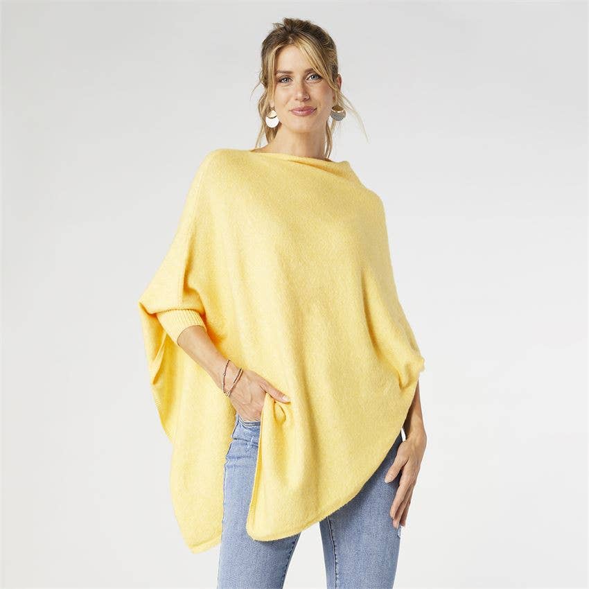 Sweater Poncho: White