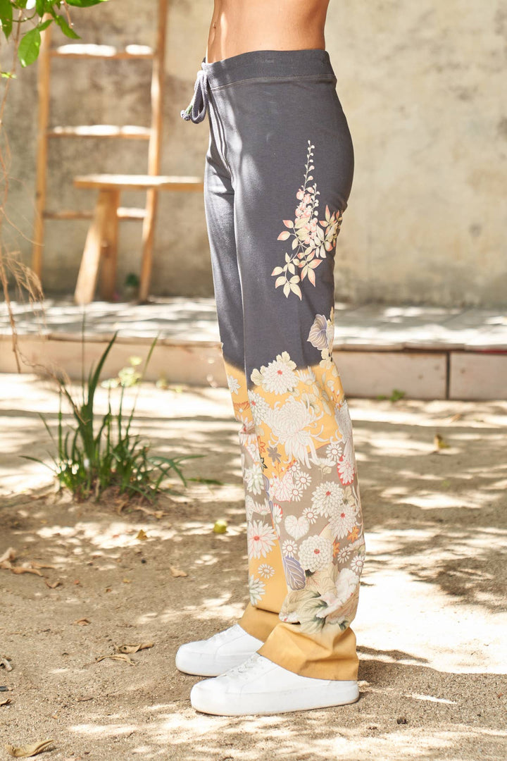 Floral Print Pant Charcoal/XL