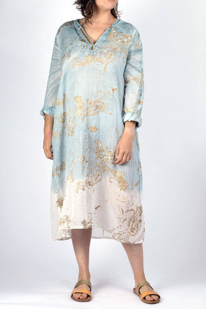 Samira Kaftan Dress Lt. Blue: M/L / LT Blue
