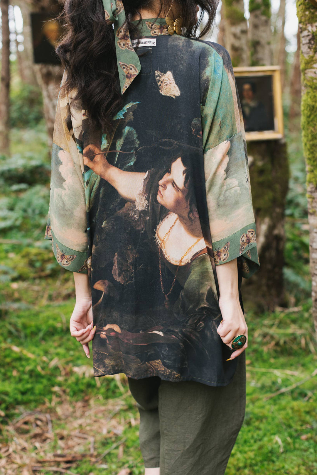 Heartwork Bamboo Bohemian Kimono Cardigan with Belt