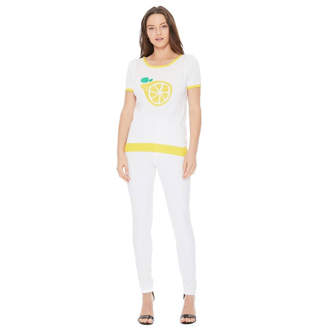 Lemon Print Sweater / M