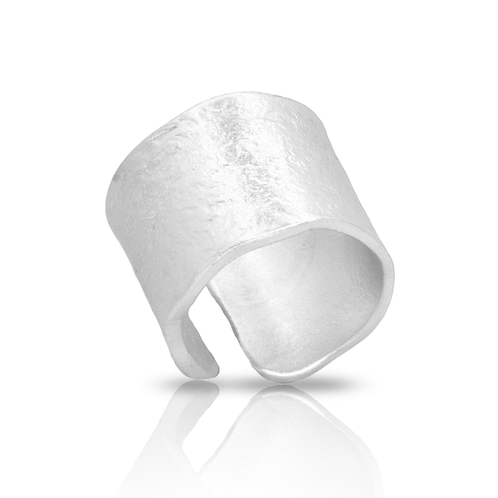 Textured cigar band ring: Gold