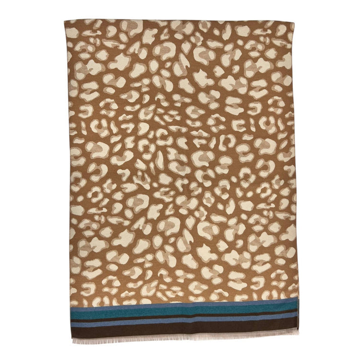 Leopard print cashmere: Teal