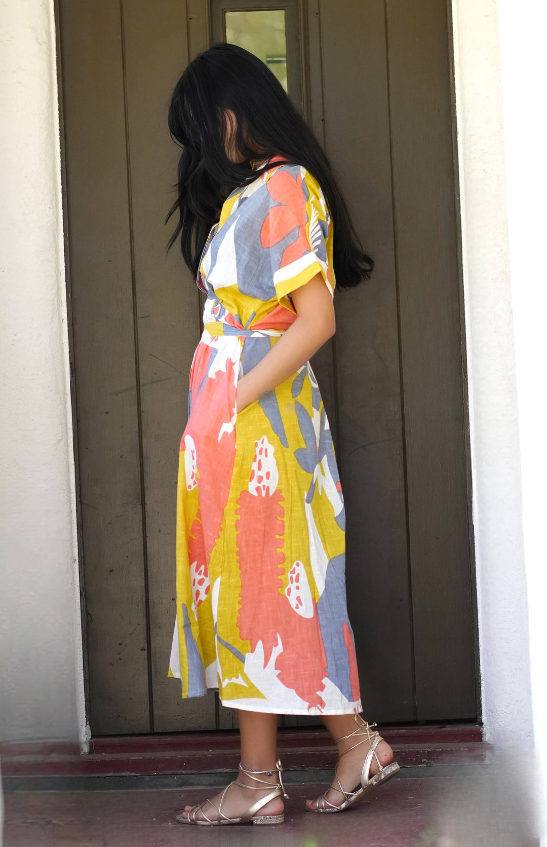 Abstract Print Dress Multi:X-Large