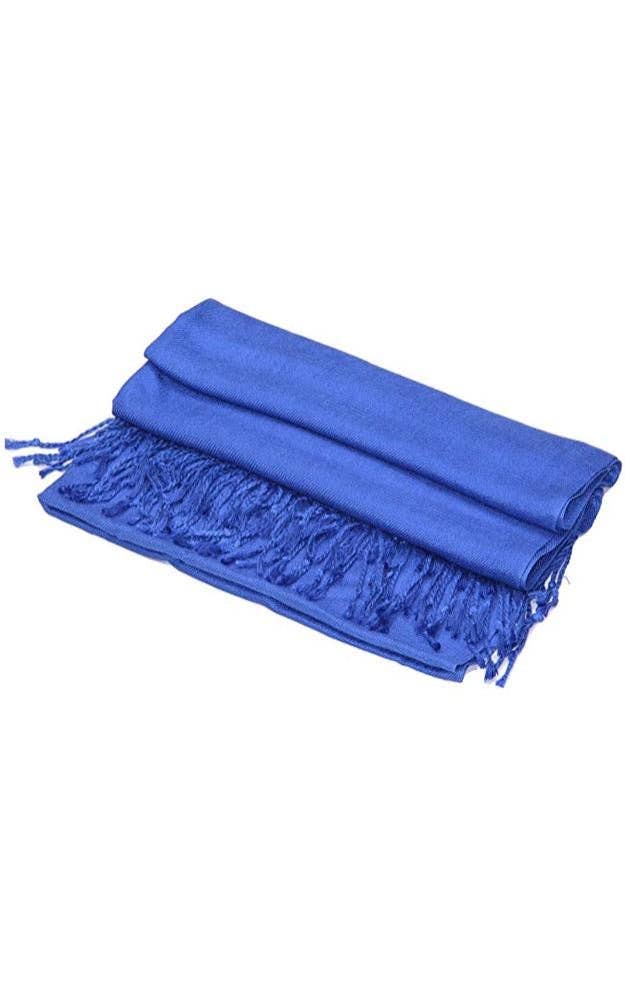 Royal Blue Color Fashion Pashmina Shawl