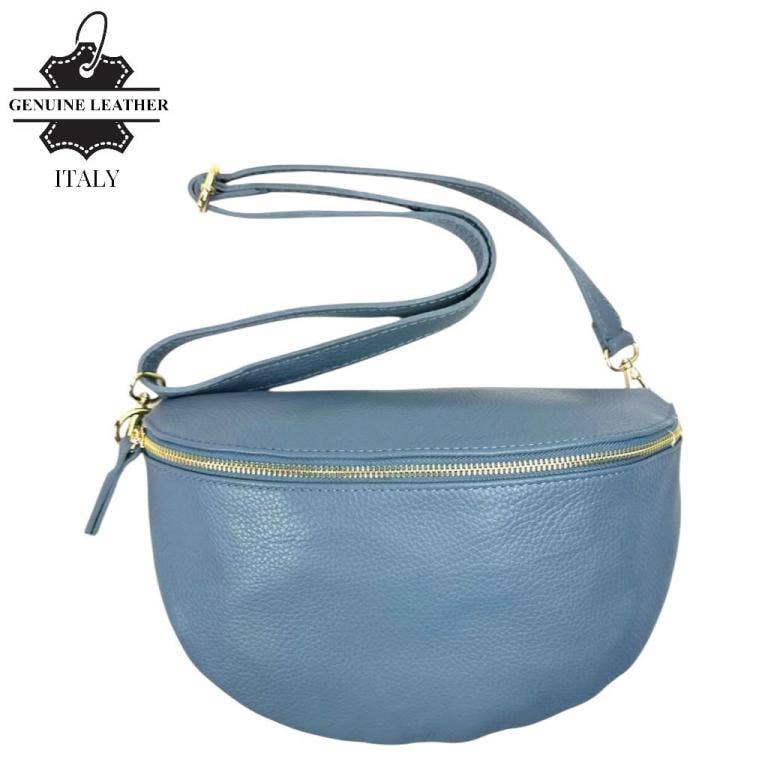 Italian Leather Waist Bag: Coffee
