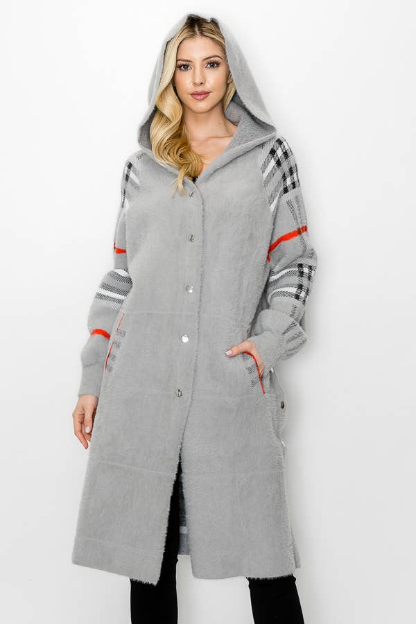 Sonnai Sweater Coat: Grey / XL / 52092