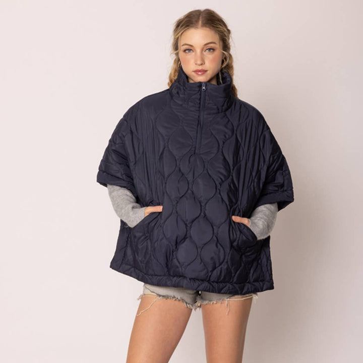 QUILT JKT/ONE SZ CHARC