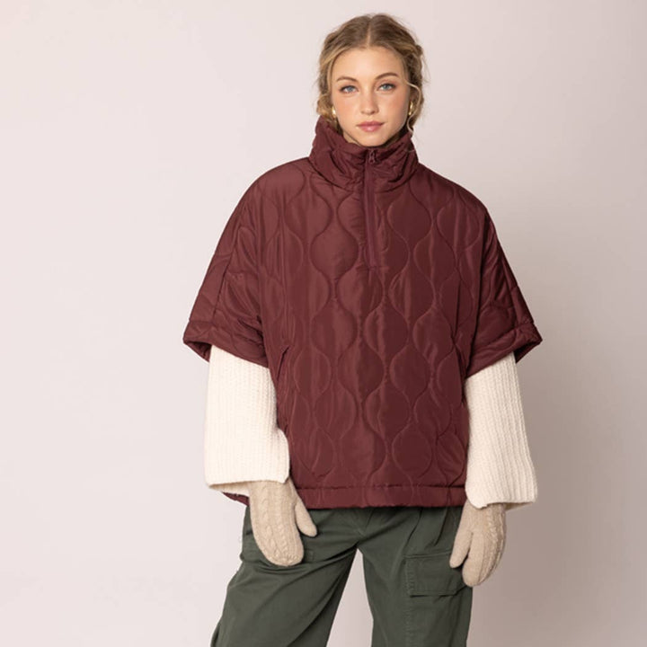 QUILT JKT/ONE SZ CHARC