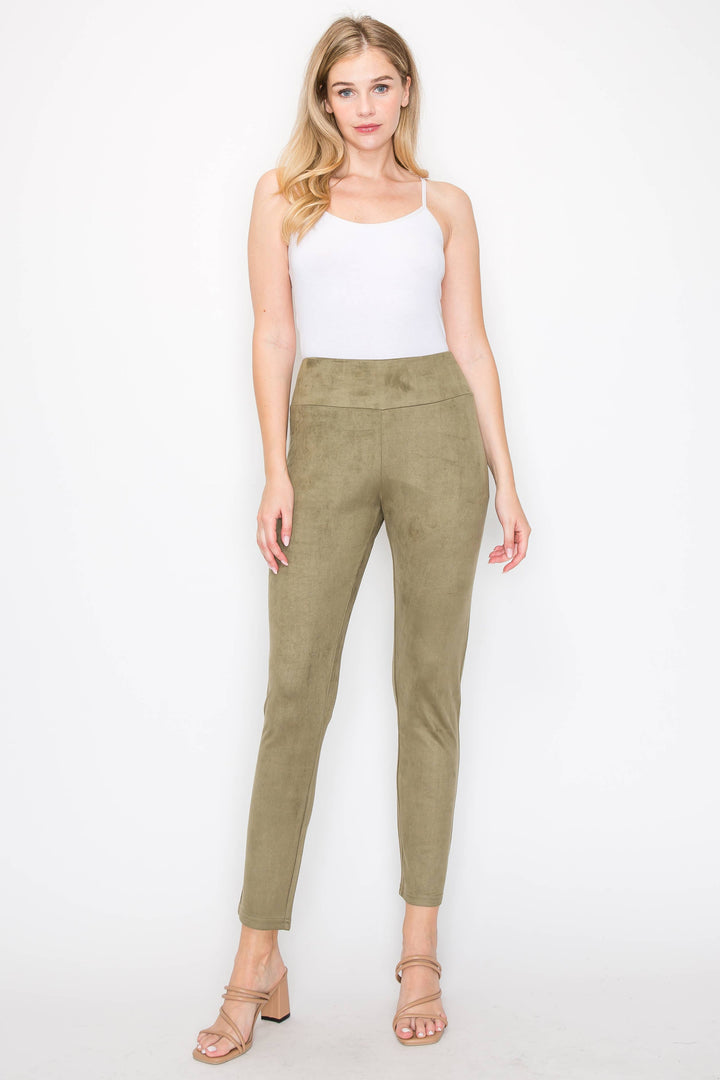 Annelise Stretch Suede Pant: Black / XS / A5499