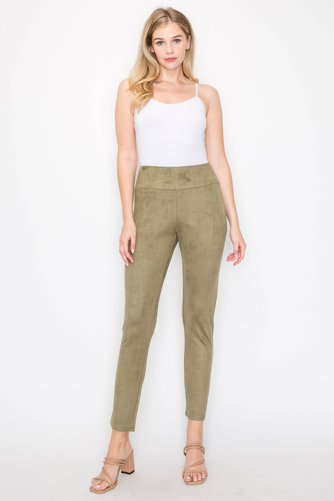 Annelise Stretch Suede Pant: Black / S / A5499