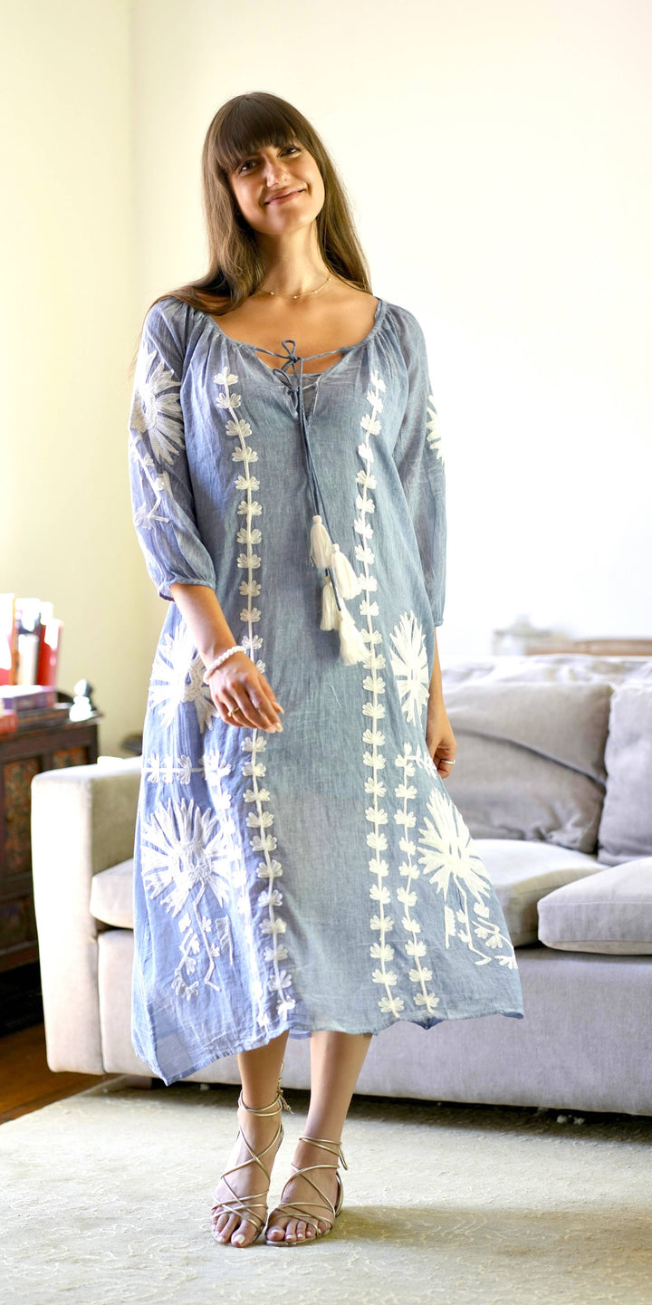 Elana Dress: Sky Blue