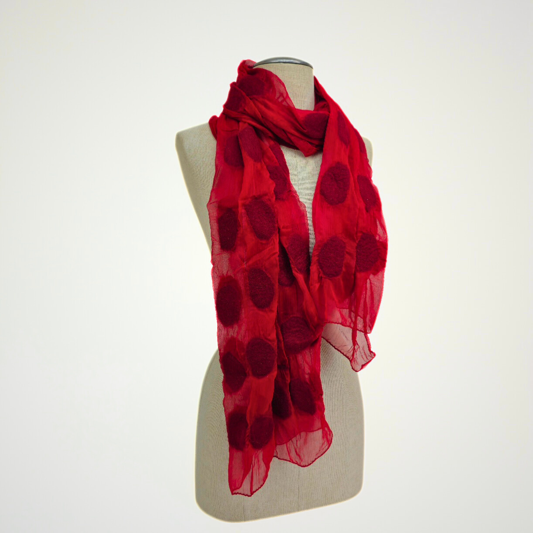 Red Polka Dot Scarf