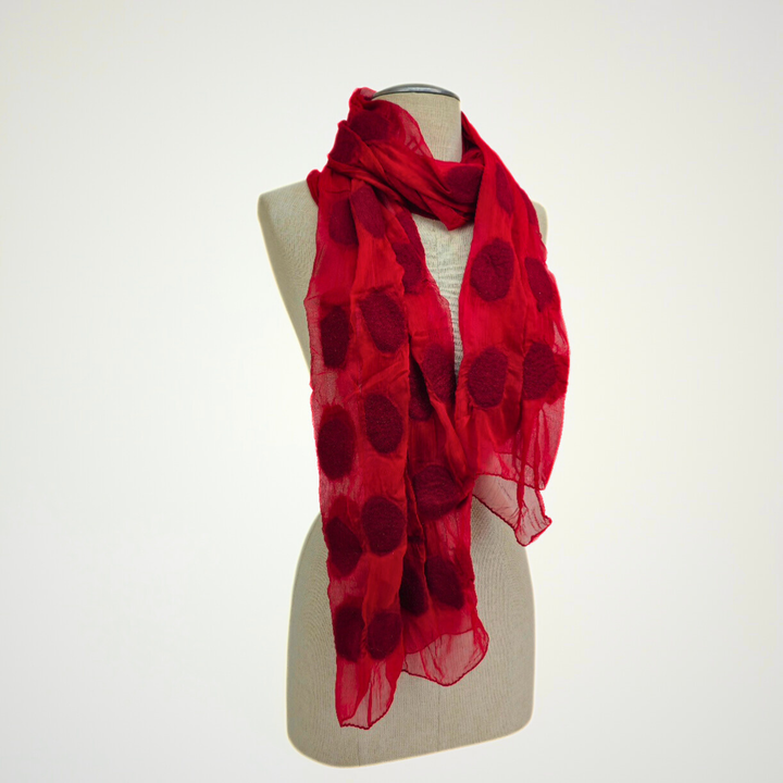 Red Polka Dot Scarf