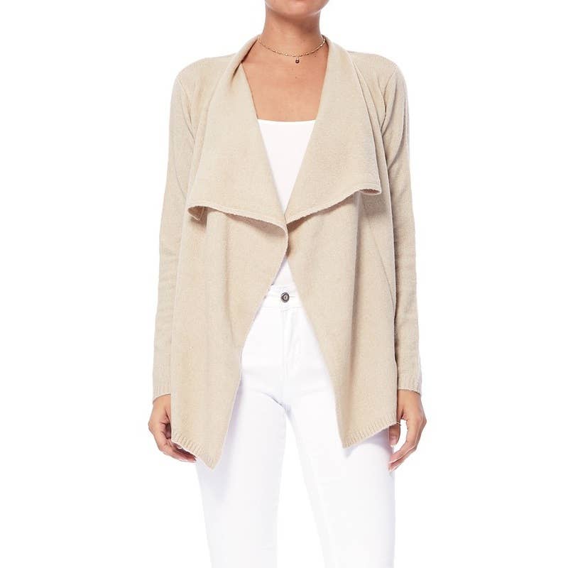 Sweater Cardigan MK8218: MUSHROOM / M