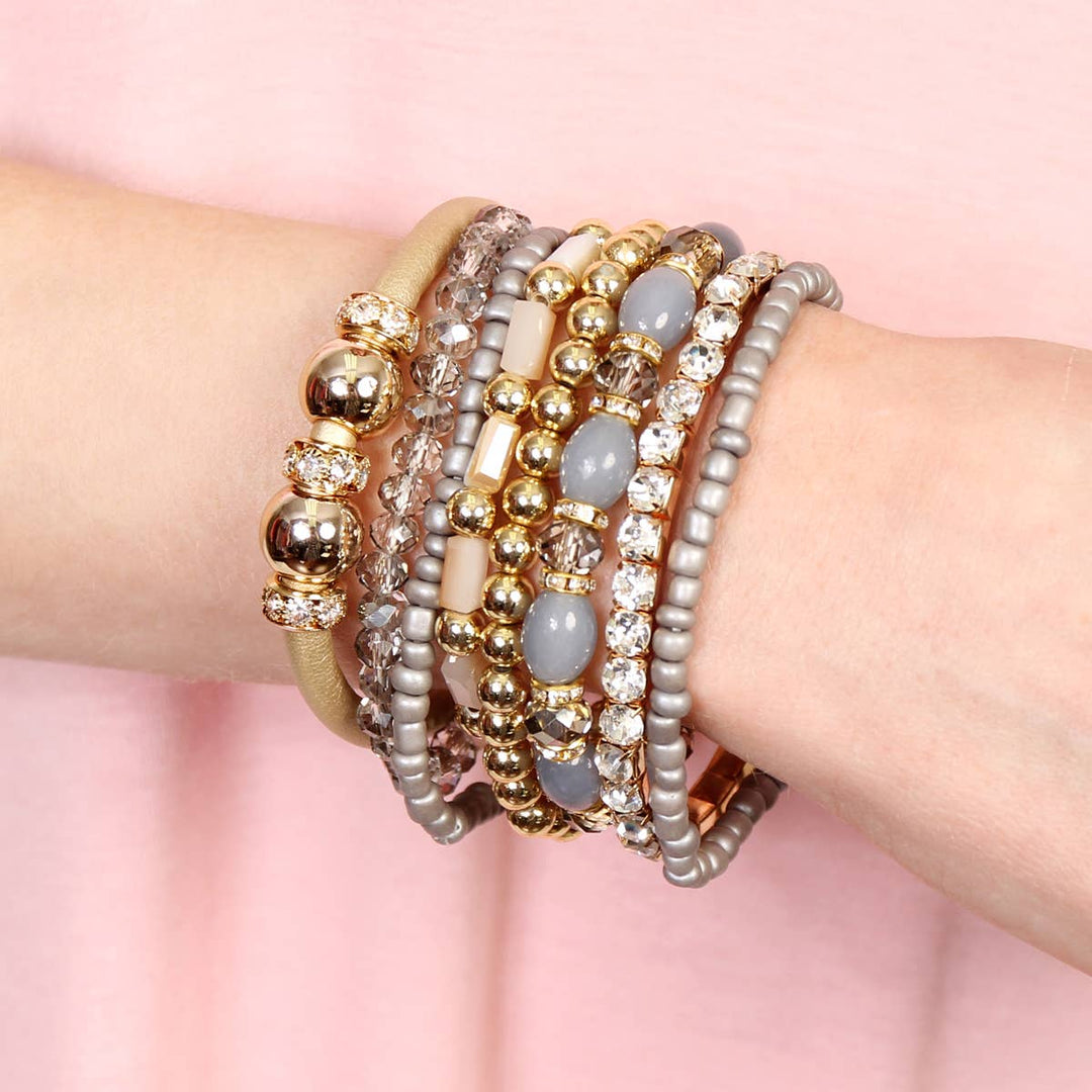 MULTI LINE BRACELET: NATURAL
