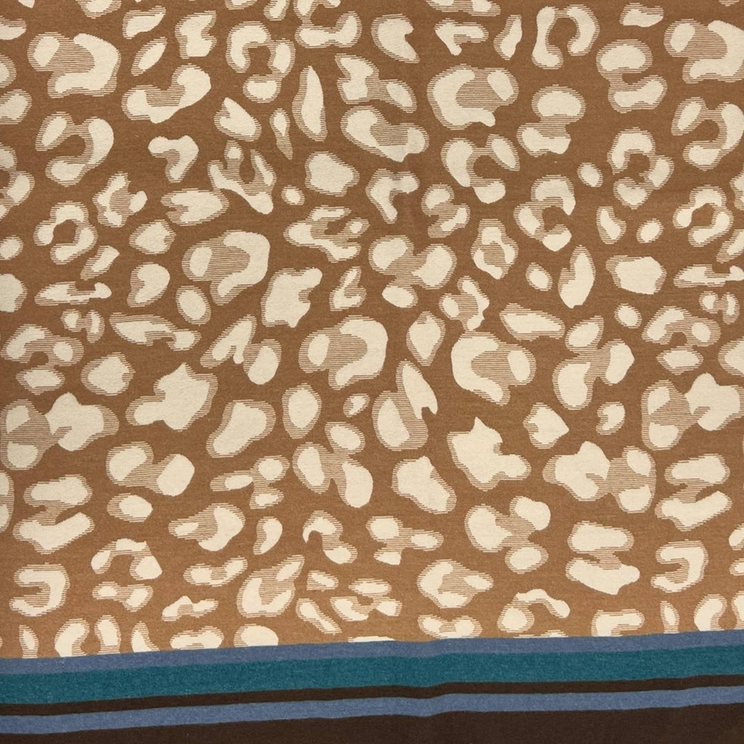 Leopard print cashmere: Teal