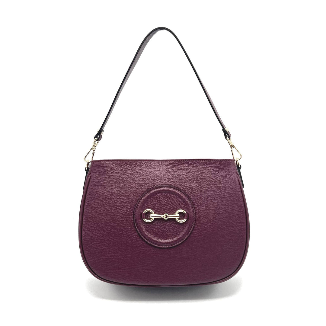 Leather bag, Made in Italy, 112627: Bordeaux