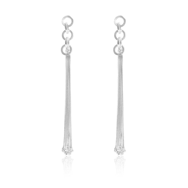 Linear drop earrings in gold: GOLD