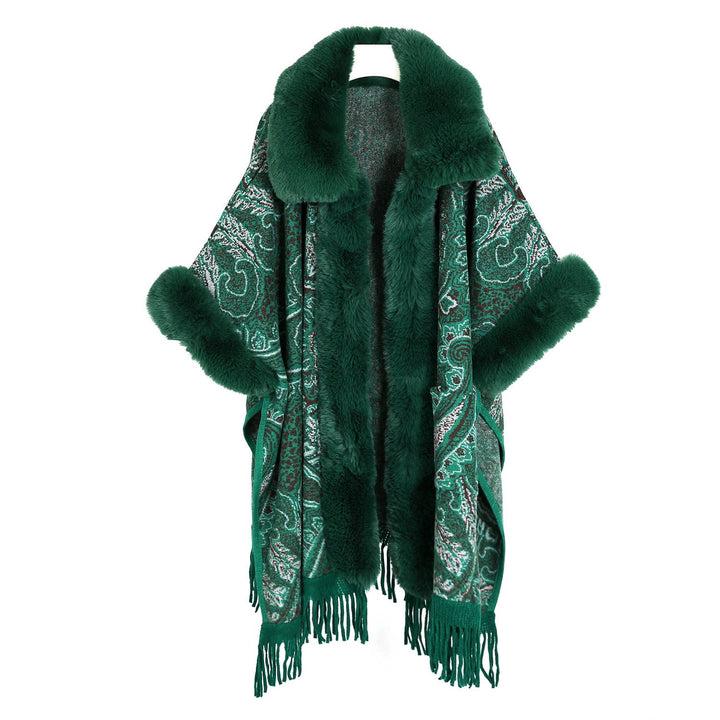 PEACH ACCESSORIES - PE361 Paisley print cape: Fucshia