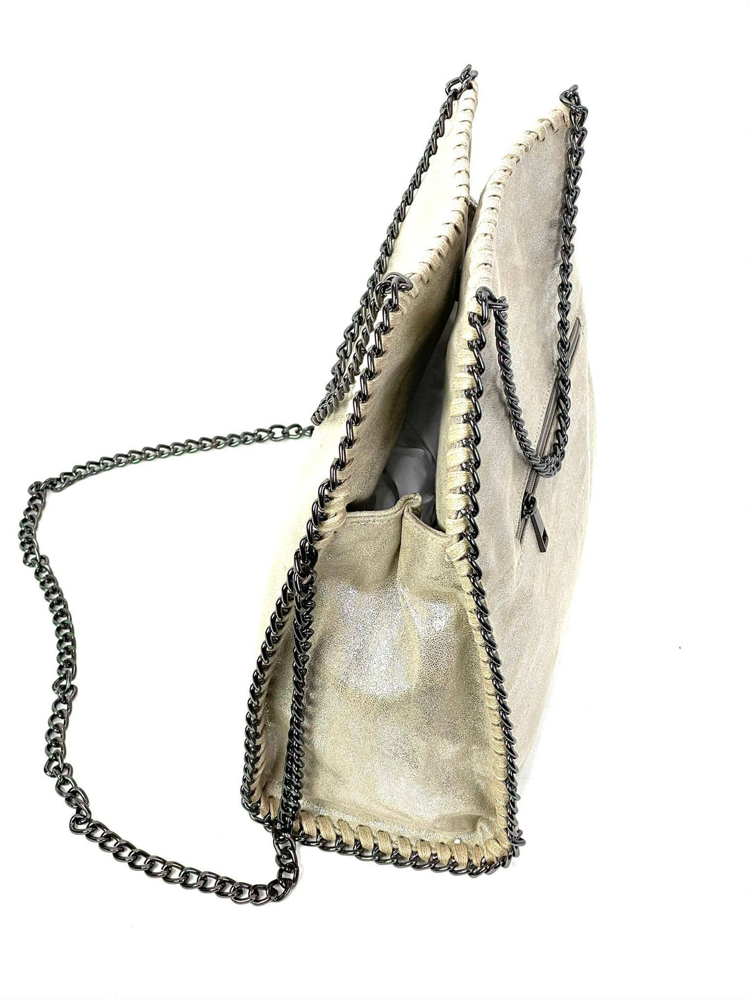 Party Bag with Metal Chains: Gold