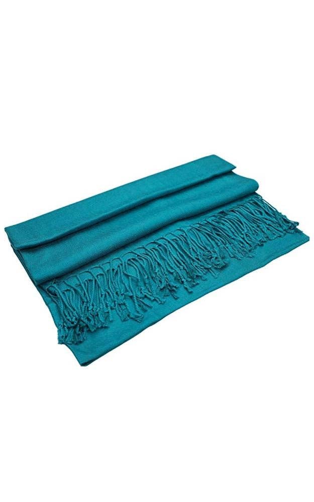 Teal Color Fashion Pashmina Shawl Scarf