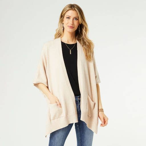 Lightweight Cardigan Pocket: Mushroom