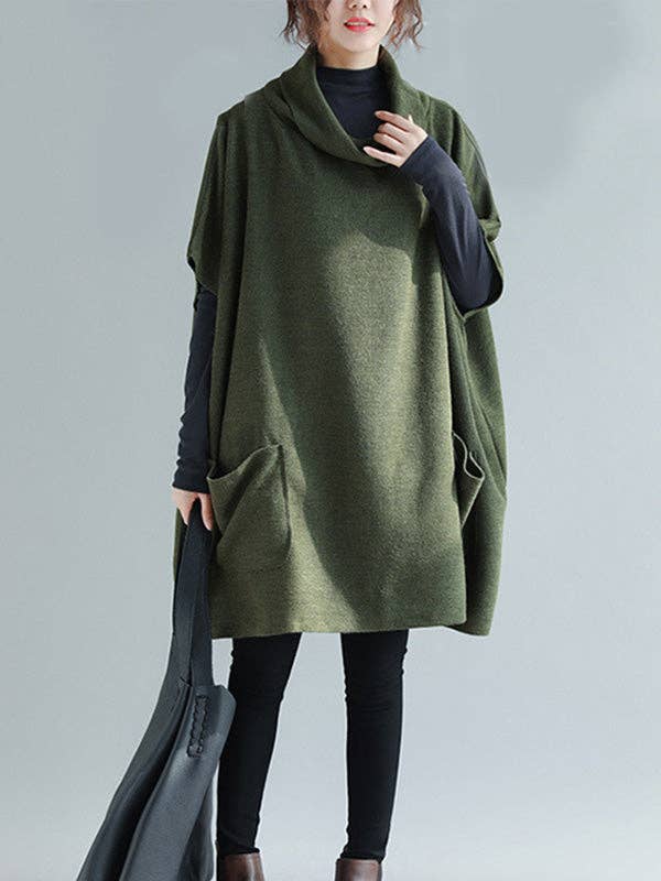 Solid Color Pullovers: BLACK / One_size