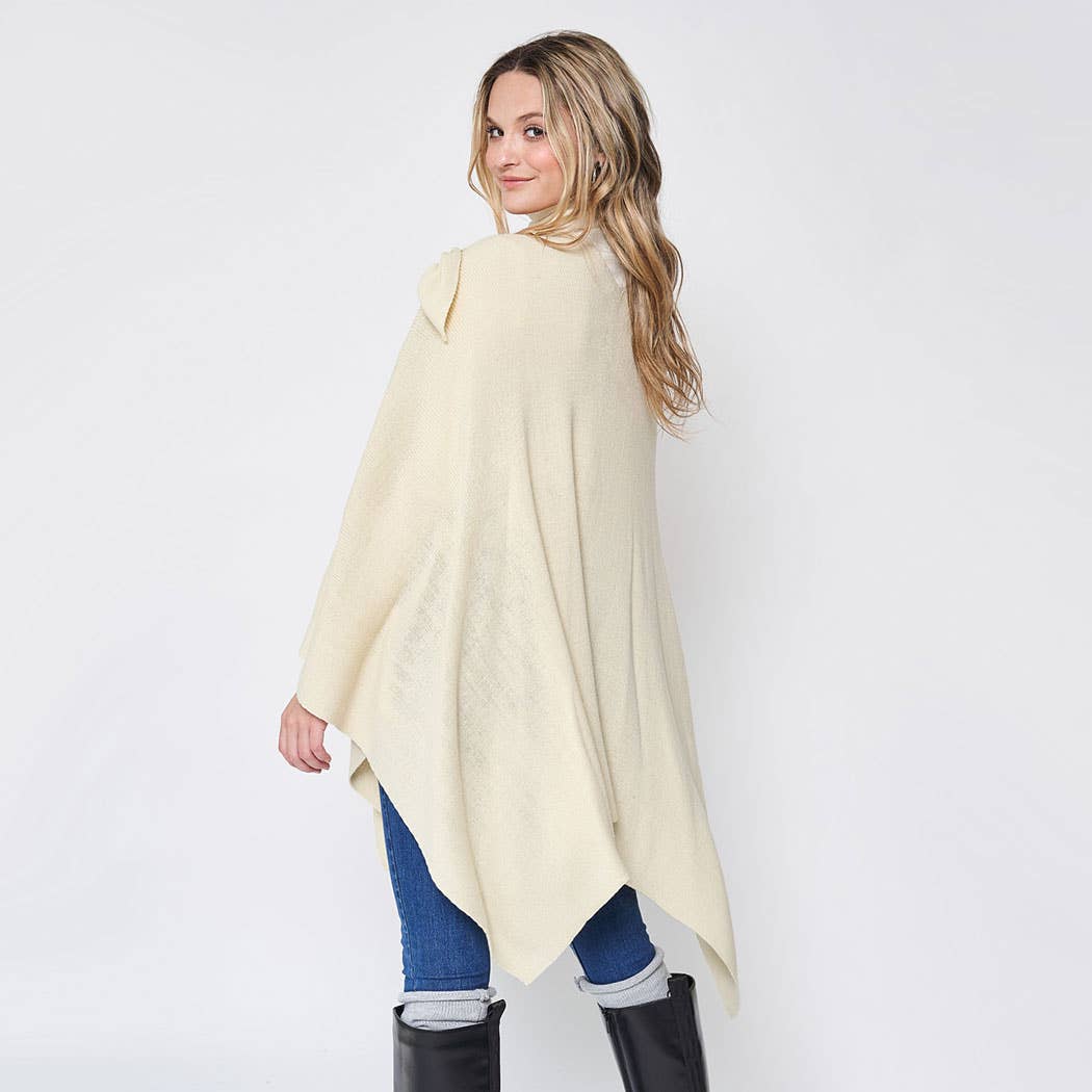 Ruana with Shoulder Strap: PNK