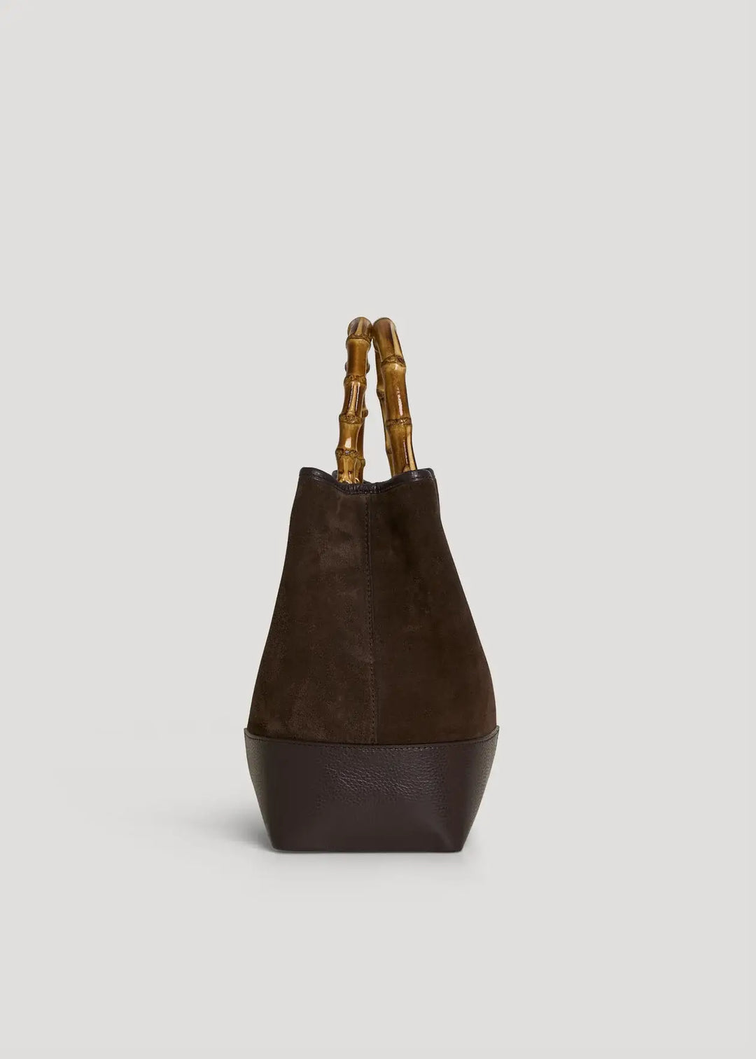 Handbag Italian Suede Leather: Nero