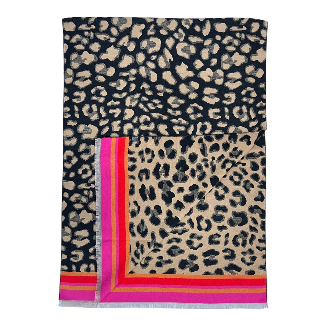 Leopard cashmere blend: Red