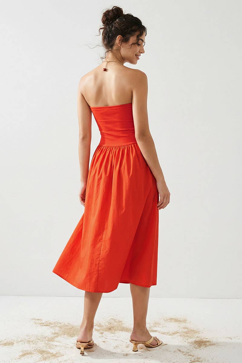 Strapless Maxi Dress: Black / M