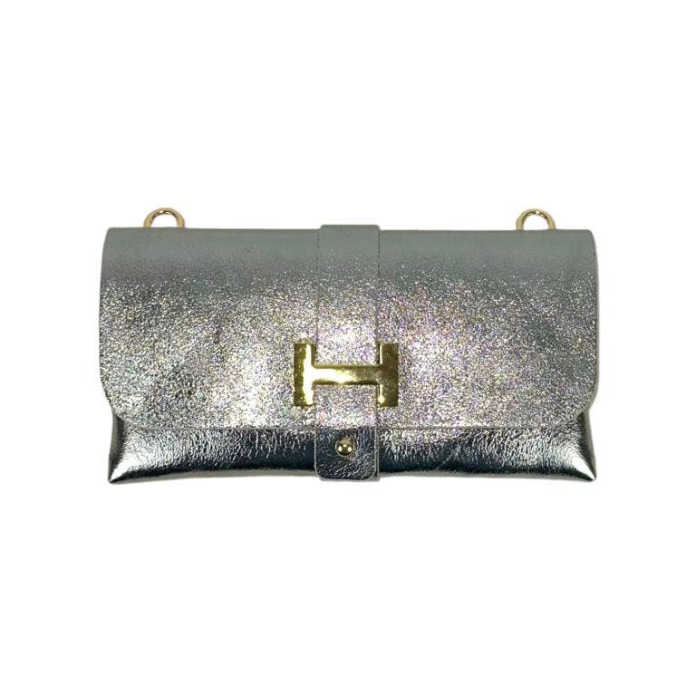 Leather Bag: Silver