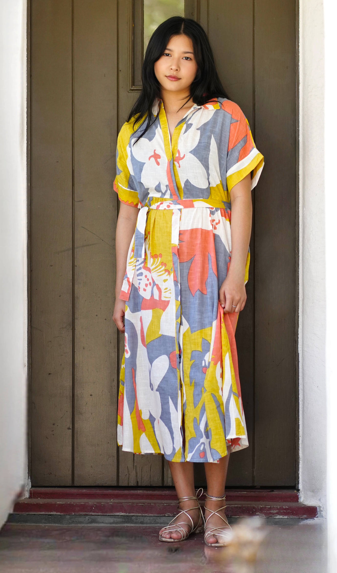 Abstract Print Dress Multi:X-Large