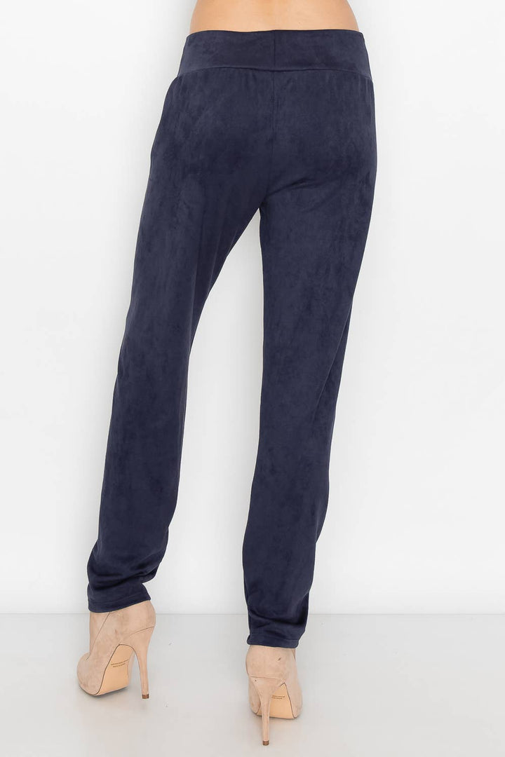 Annelise Stretch Suede Pant: Black / XL / A5499