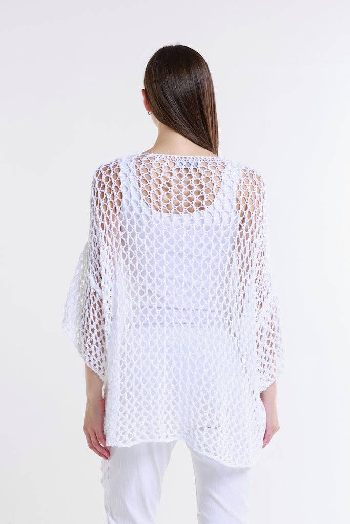 Daisy Open Knit Sweater (BSS302D): Black