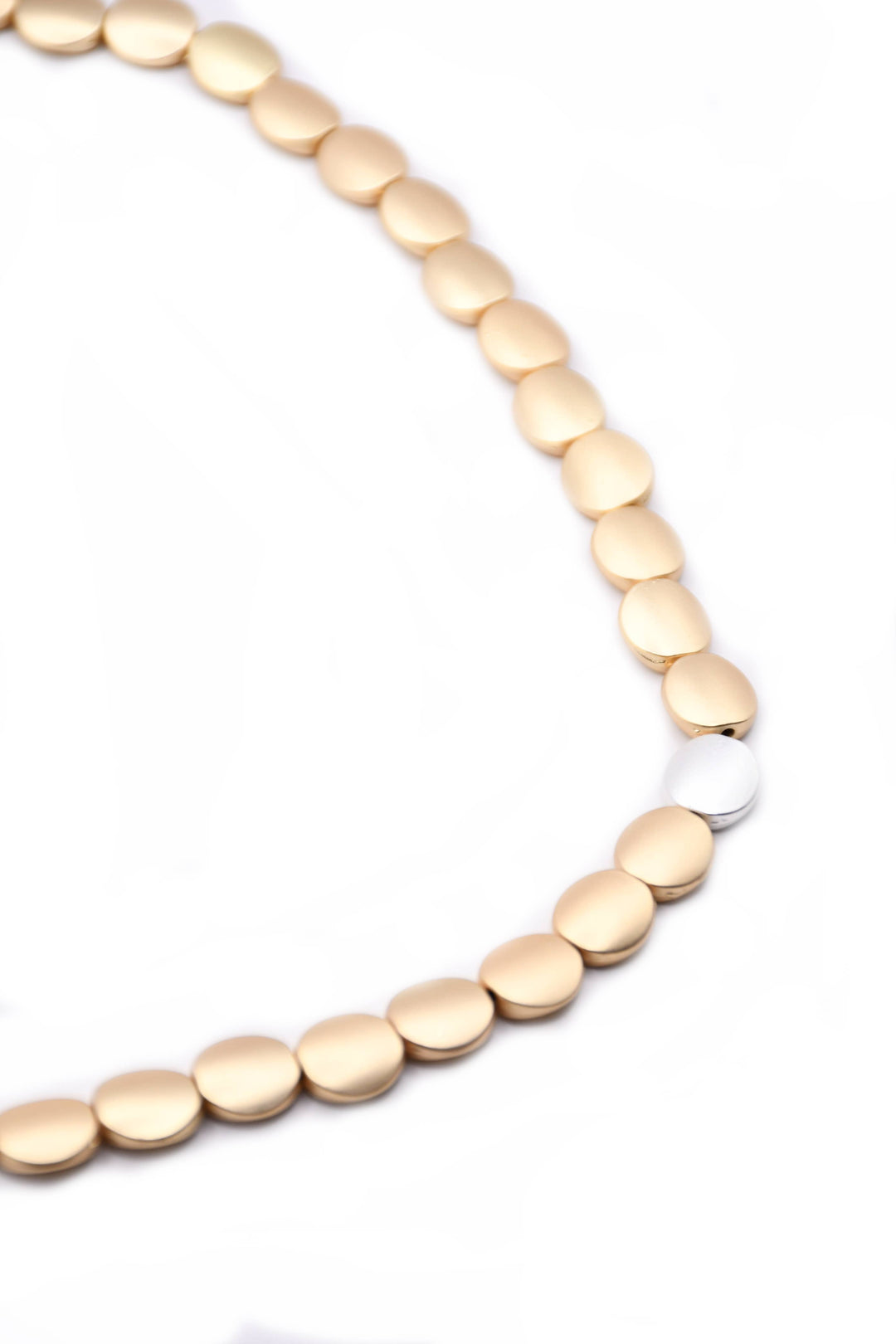 Necklace With One Silver Disc