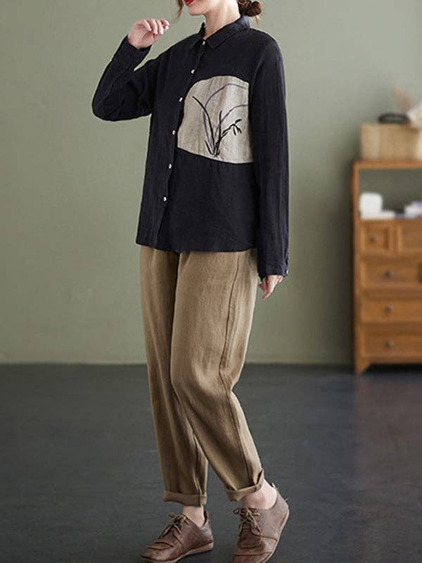 Embroidered Tops: APRICOT / M