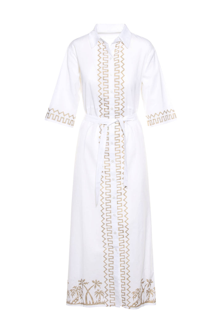 White Vanessa KikiSol Maxi Dress: XL