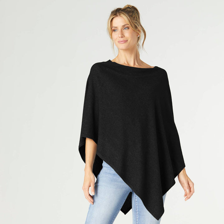 Brushed Poncho: Black