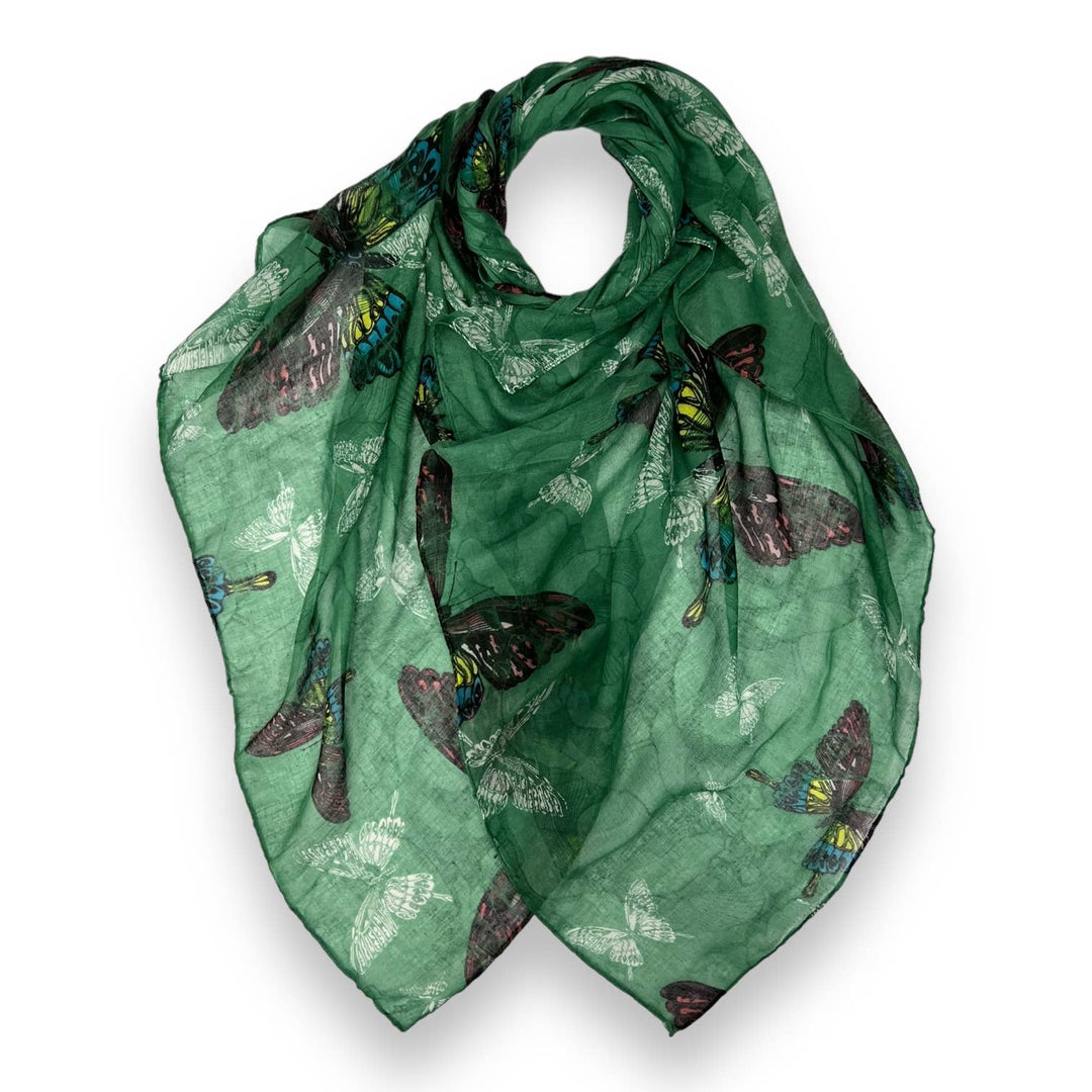 Butterfly print scarf: Baby Pink