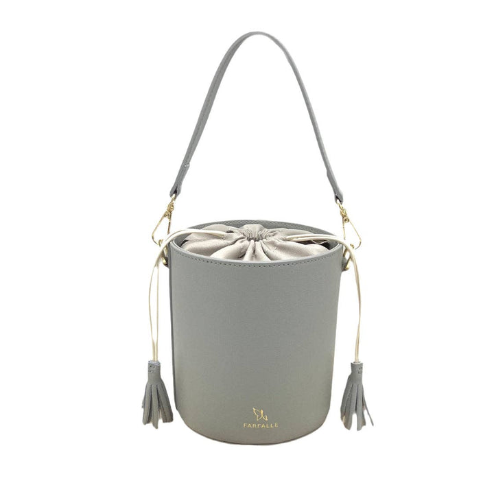 Leather bucket bag, Made in Italy,112613: Blk